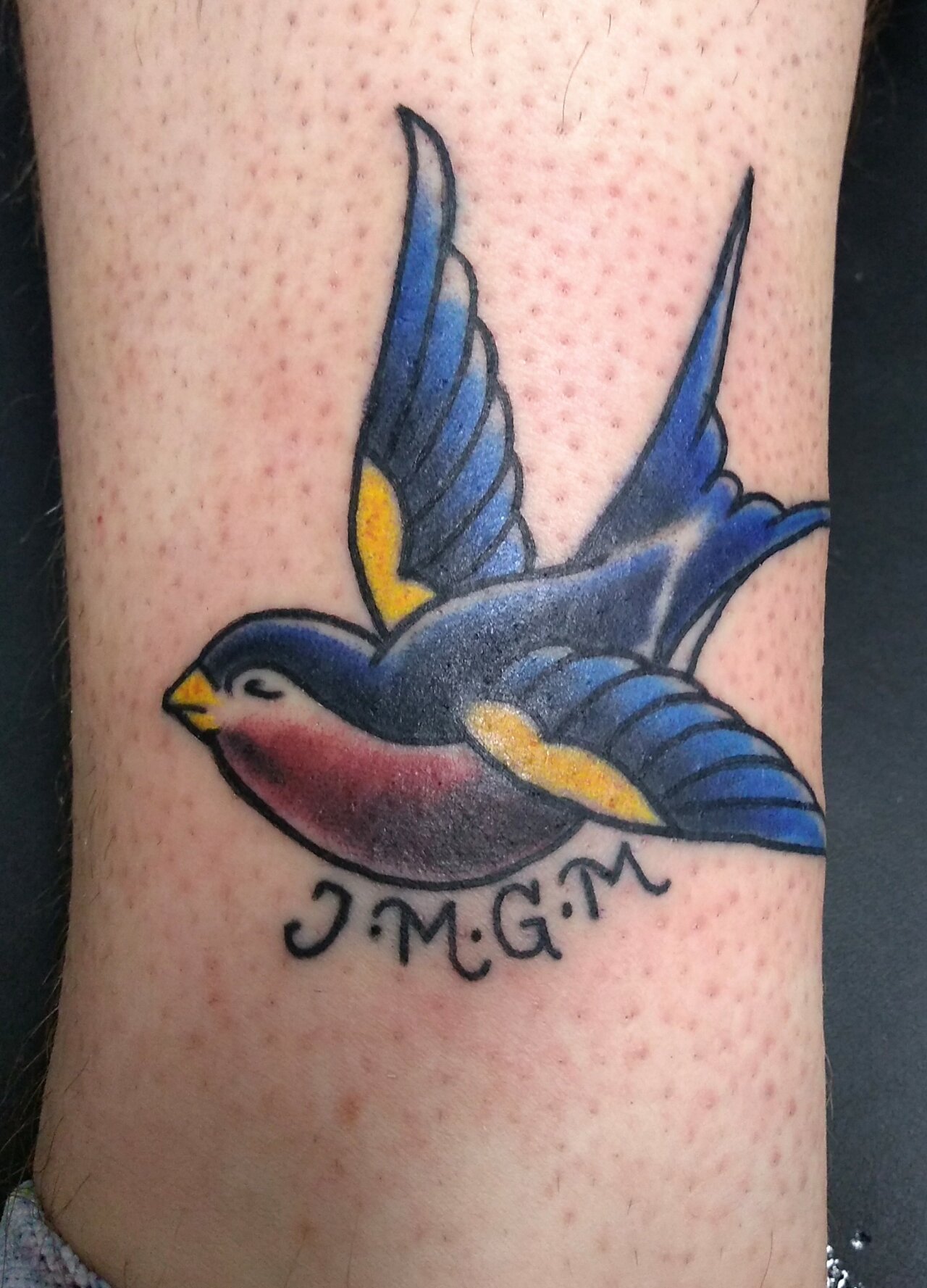 Schwalbe Tätowierung, swallow tattoo, traditional, oldschool, spiralcloudtattoo.